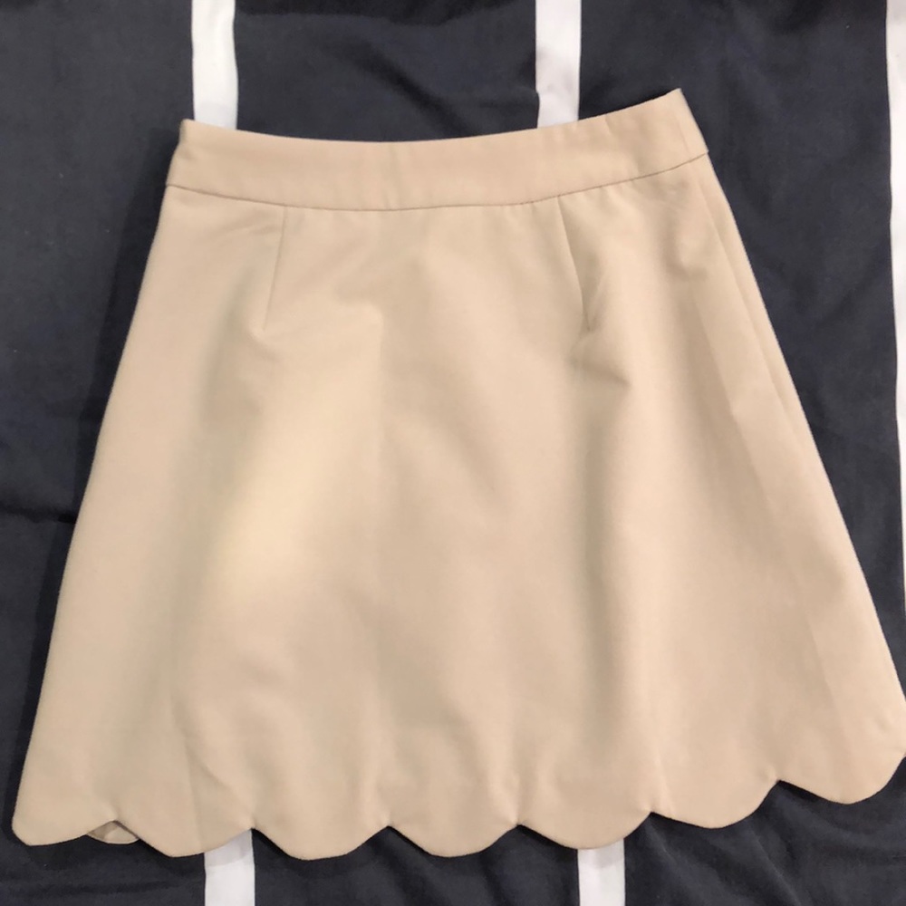 ASOS tailored a-line mini skirt with scallop hem